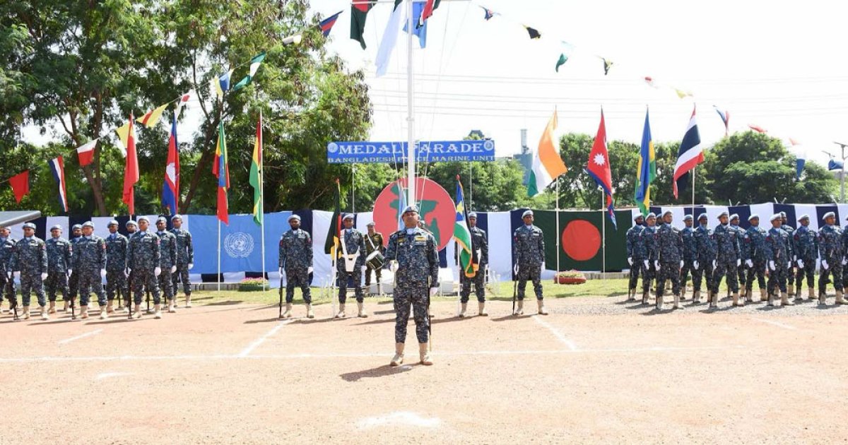 দক্ষিণ সুদানে জাতিসংঘ শান্তিরক্ষা পদক পেলেন নৌবাহিনীর ১৯৯ সদস্য