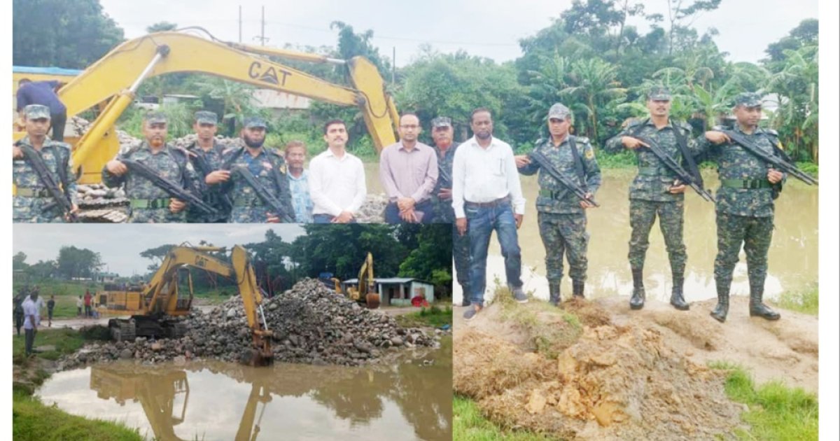 সিলেটে এবার পুকুরে মিলল দেড় লাখ ঘনফুট পাথর