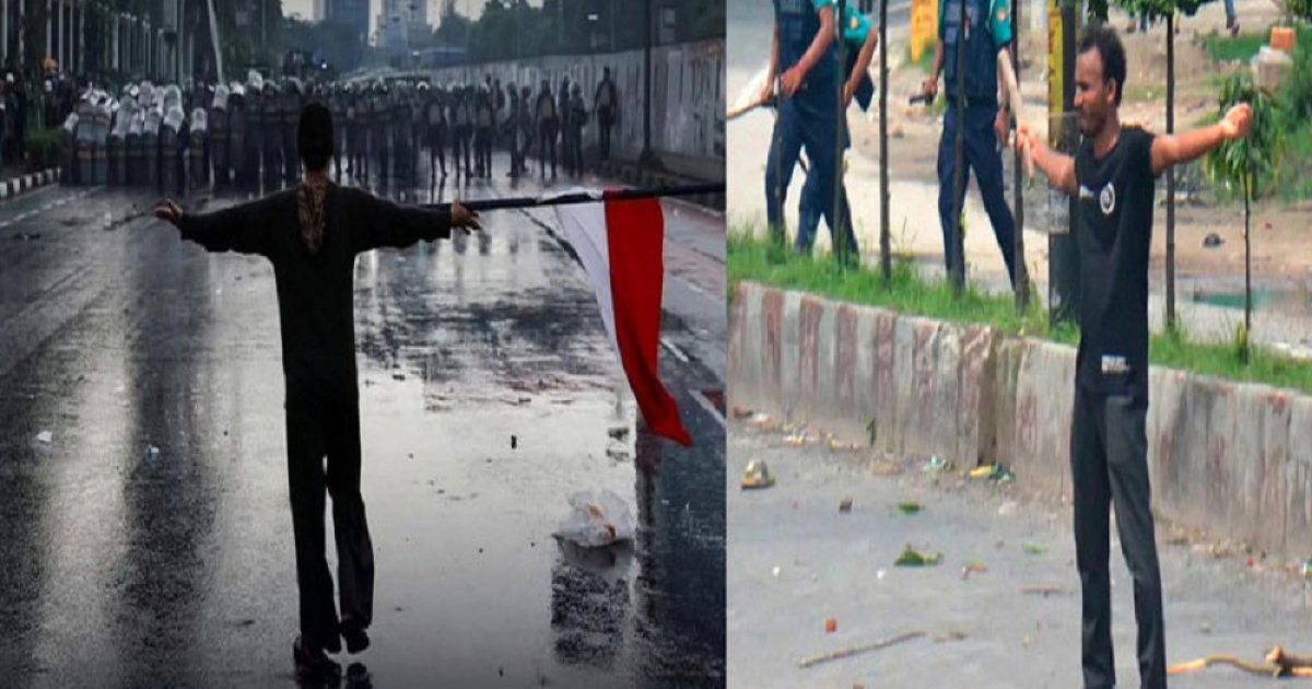 ইন্দোনেশিয়ার বিক্ষোভে পুলিশের বন্দুকের সামনে আরেক আবু সাঈদ
