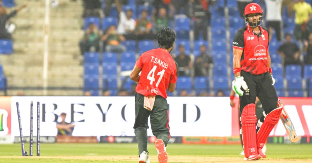 তাসকিন-তানজিমের সাফল্য, পাওয়ার প্লেতে হংকংয়ের ৩৪ রান