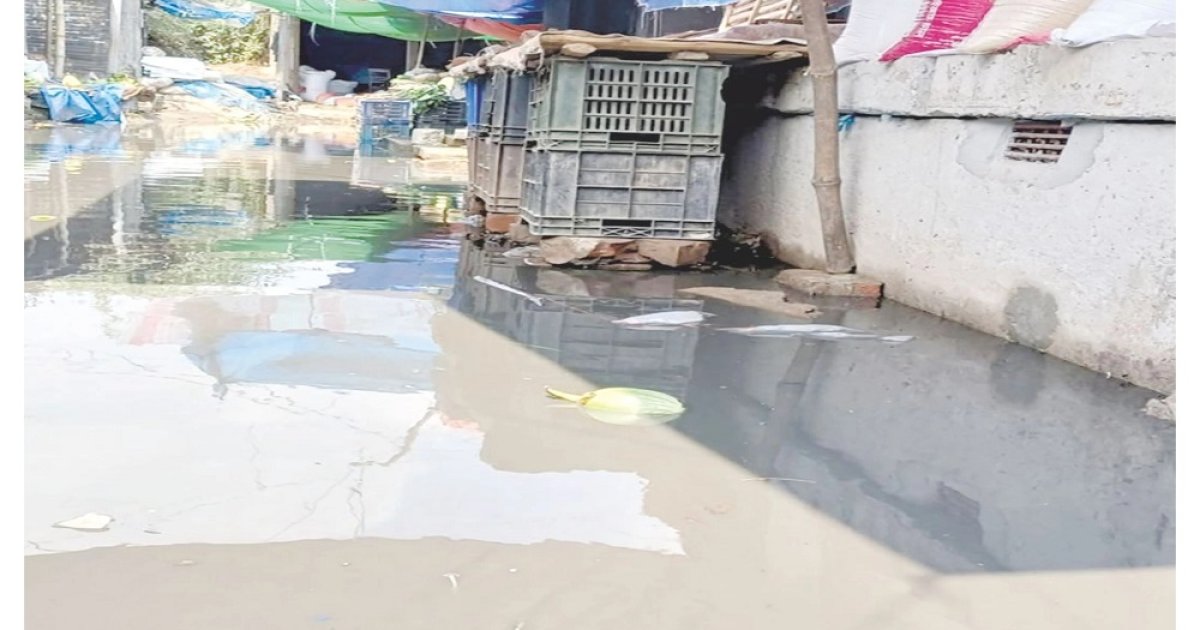 কোটি টাকার ড্রেনও ব্যর্থ: প্রকৌশলীদের ভুলে পানিবন্দি লালপুরবাসী