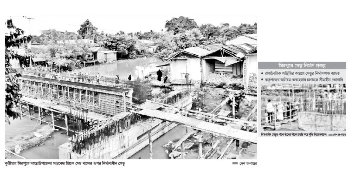 মেয়াদ বাড়িয়েও সেতুর অগ্রগতি ৪৫%