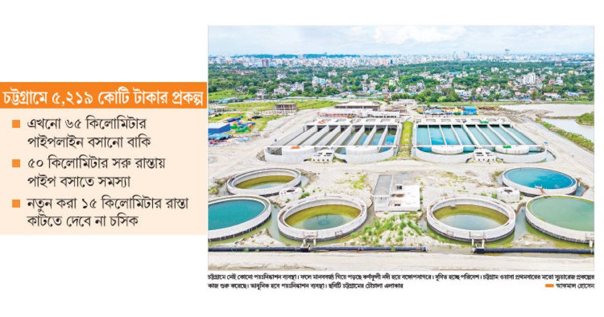 স্যুয়ারেজে ওয়াসার দশ ফোঁড়