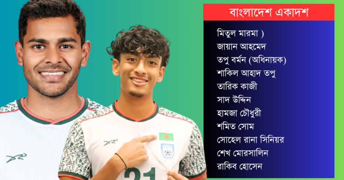 আজও নেই জামাল; শমিত-জায়ান-তপুকে নিয়ে একাদশ