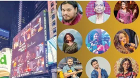 টাইমস স্কয়ার বিলবোর্ডে বাংলাদেশের ৮ শিল্পী
