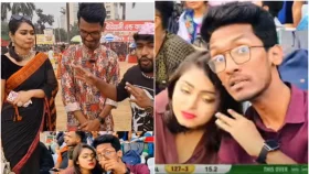স্টেডিয়ামে ধরা খাওয়া প্রেমিক-প্রেমিকার আসল কাহিনি জানা গেল