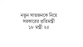 মন্ত্রিসভায় নতুন ৭ প্রতিমন্ত্রী