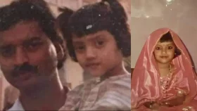 বাবার কোলে ছোট্ট মেয়েটিকে চিনতে পারছেন? এখন ডাকসাইটে নায়িকা