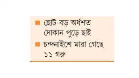 উত্তরায় কাঁচাবাজারে আগুন বগুড়ায় ফিলিং স্টেশনে