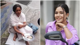 রাস্তায় রাস্তায় থালা হাতে ঘুরছেন মাহি