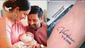 শরীরে ছেলের নাম ও জন্মতারিখ খোদাই করলেন &lsquo;টুয়েলভথ ফেল&rsquo; অভিনেতা&nbsp;