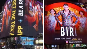 টাইমস স্কয়ার বিলবোর্ডে মমতাজ ও জায়েদ খান