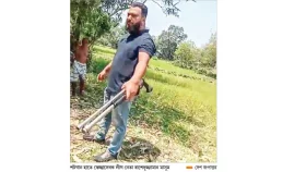জমি মাপায় বাধা দিতে শটগান হতে স্বেচ্ছাসেবক লীগ নেতা