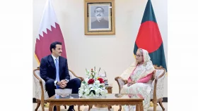 প্রধানমন্ত্রীর সঙ্গে বৈঠকে কাতারের আমির