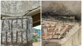 বেহাল ব্রিজে ঝুঁকিপূর্ণ পারাপার