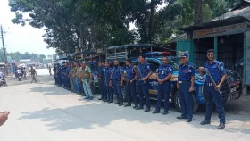 কুড়িগ্রামে দ্বিতীয় ধাপের উপজেলা নির্বাচনে কঠোর অবস্থানে পুলিশ