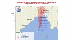 ঘণ্টায় ১০ কিলোমিটার গতিতে এগোচ্ছে ঝড়