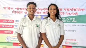 নানা-নানির সামনে রেকর্ড গড়ে স্বর্ণ জয় মাইশা ও অ্যানির