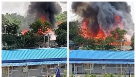 রোহিঙ্গা ক্যাম্পে ভয়াবহ আগুন