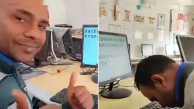 নাক দিয়ে টাইপ করে বিশ্বরেকর্ড!