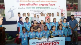 পুলিশ ভলিবলে চ্যাম্পিয়ন ডিএমপি