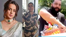 কঙ্গনাকে চড় দেওয়ায় মিষ্টি বিতরণ