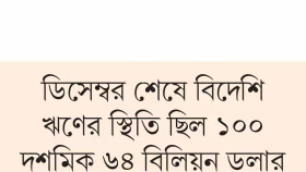 দেশের বিদেশি ঋণ কমেছে ১.৩৪ বিলিয়ন ডলার