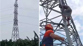 বৈদ্যুতিক টাওয়ারে উঠে পড়ল যুবক, বিদ্যুৎ বিচ্ছিন্ন ৩ উপজেলা