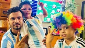 মাশরাফির দুই সন্তানের তুলিতে মেসির 'নাম্বার টেন'