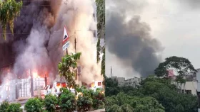 সেতু ভবন ও দুর্যোগ ব্যবস্থাপনা অধিদপ্তরের ভবনে আগুন