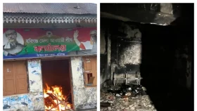 হবিগঞ্জে আওয়ামী লীগ-বিএনপির কার্যালয়ে আগুন
