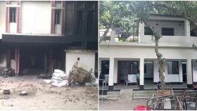 ভাড়া ভবনে চালু হলো পুড়ে যাওয়া এনায়েতপুর থানা