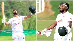 জাকের-সাইফের সেঞ্চুরিতে বাংলাদেশ 'এ' ৩৯৮/৬