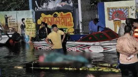 কলার ভেলায় ভাসছে লাশ