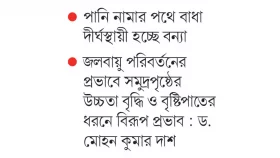 বন্যা আসে দ্রুত যায় ধীরে