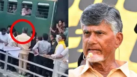 অল্পের জন্য ট্রেনচাপা থেকে বাঁচলেন অন্ধ্রপ্রদেশের মুখ্যমন্ত্রী নায়ডু