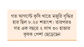 মজুরি বাড়লেও পেশা ছাড়ছেন কৃষক