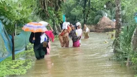 নোয়াখালীতে ফের বন্যা পরিস্থিতির অবনতি