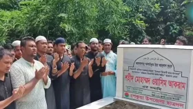 ছাত্র আন্দোলনে নিহত ছাত্রদল নেতা ওয়াসিমের সমাধিতে ছাত্রদল