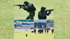 মিরপুর স্টেডিয়ামে সেনা মহড়া
