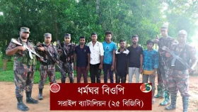 অবৈধভাবে সীমান্ত পার হওয়ার সময় ৬ বাংলাদেশি আটক