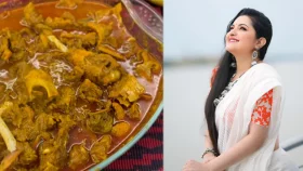 হাঁসের মাংস রাঁধলেন পরীমণি