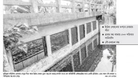 খালে দেয়াল তুলে মাছ চাষ