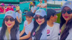 ছেলেকে নিয়ে সিডনি ক্রিকেট গ্রাউন্ডে শাবনূর