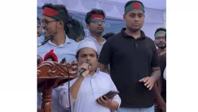 বৈষম্যবিরোধী ছাত্র আন্দোলনের মঞ্চে বক্তব্য দিলেন রফিকুল ইসলাম মাদানী