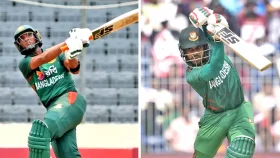 শততম ওয়ানডেতে মিরাজের ফিফটি