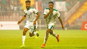 শেষমুহূর্তে পাপনের গোলে জয় বাংলাদেশের