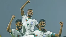 শেষ মুহূর্তে পাপনের গোলে জয় বাংলাদেশের