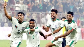 শেষ মুহূর্তে পাপনের গোলে জয় বাংলাদেশের