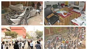 হামলা ও ভাঙচুরে ধ্বংসস্তূপ কবি নজরুল-সোহরাওয়ার্দী কলেজ